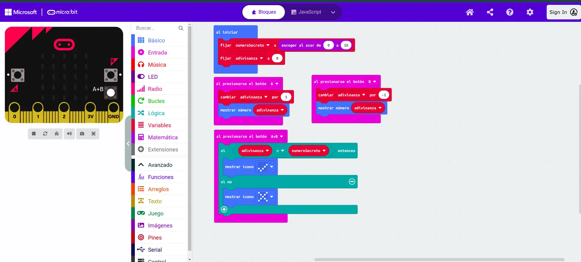 Comprobar Adivinanza