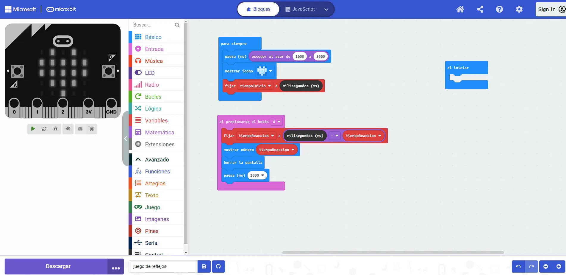 Medir Tiempo de Reacción