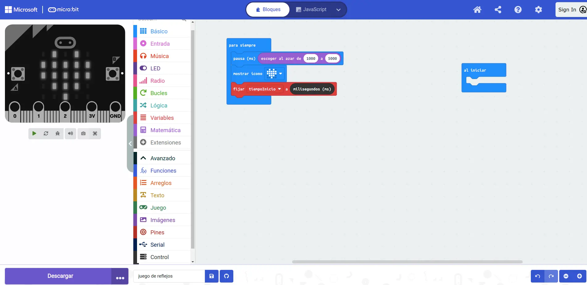 Encender LED y Guardar Tiempo